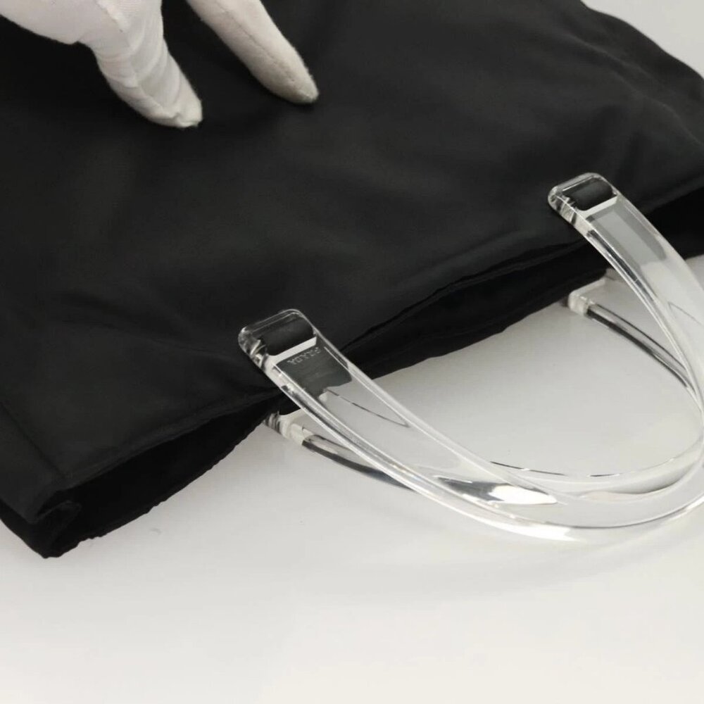PRADA Hand Bag Nylon Black Clear Auth - Picture 6 of 16
